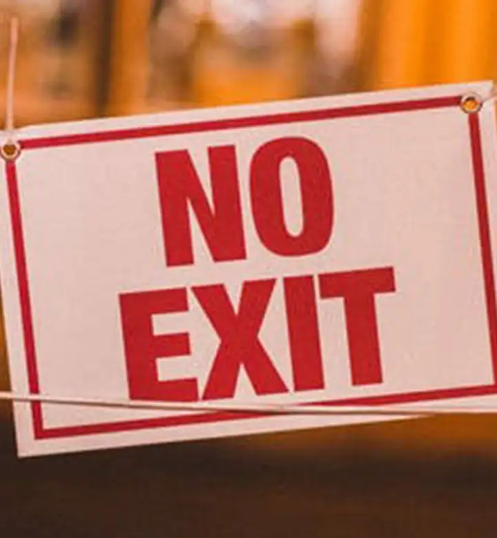 No exit sign