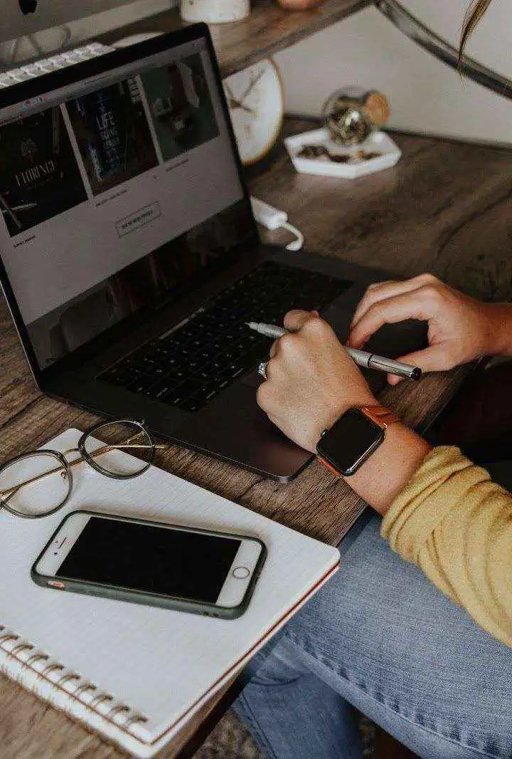 Lady on Computer