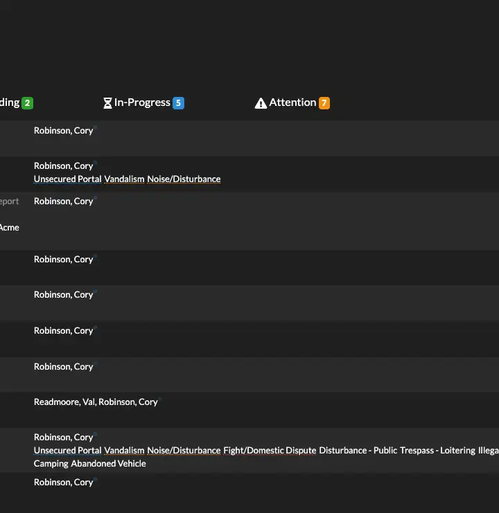 Recent Reports View