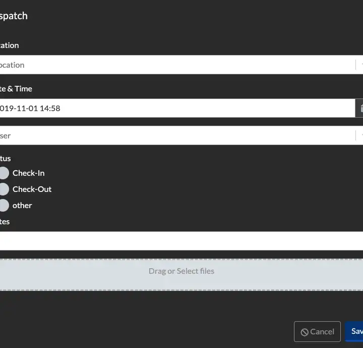 Dispatch Duty Status form