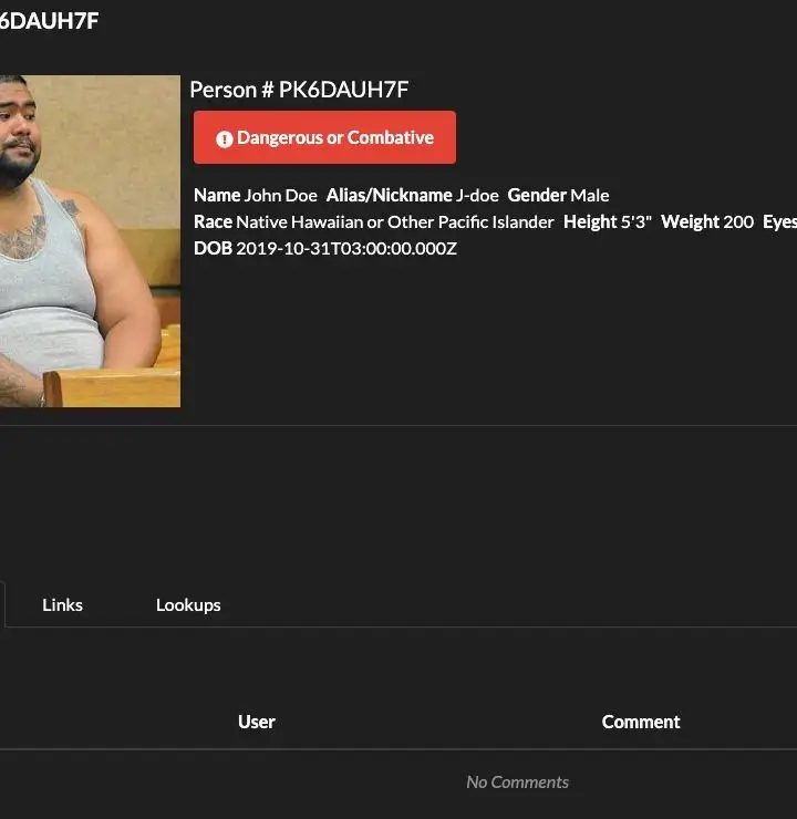 Person Record Screen