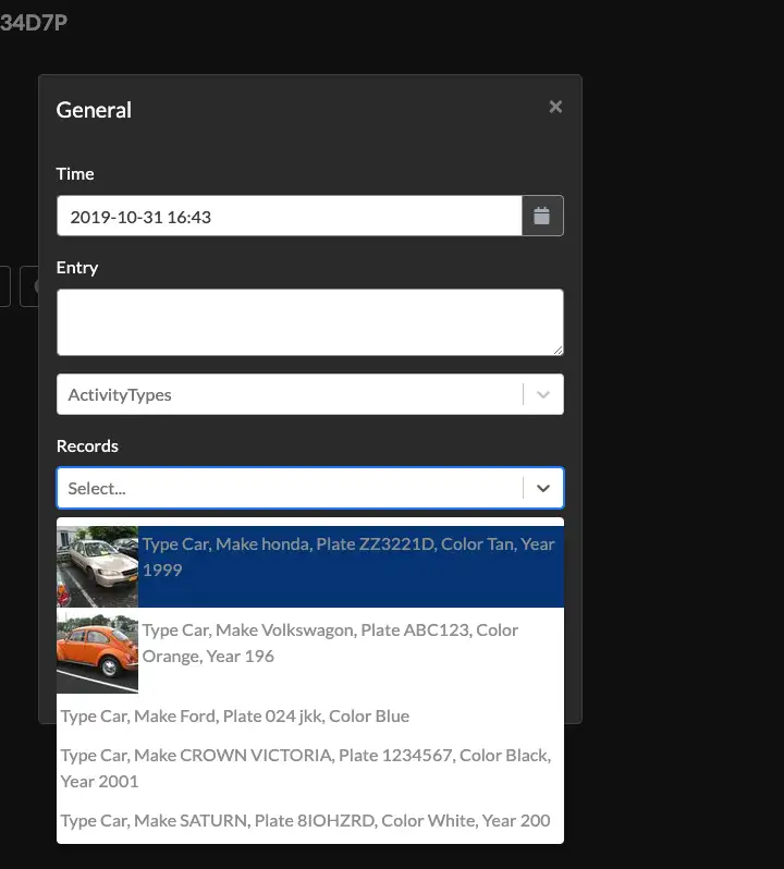 Linking Records Modal