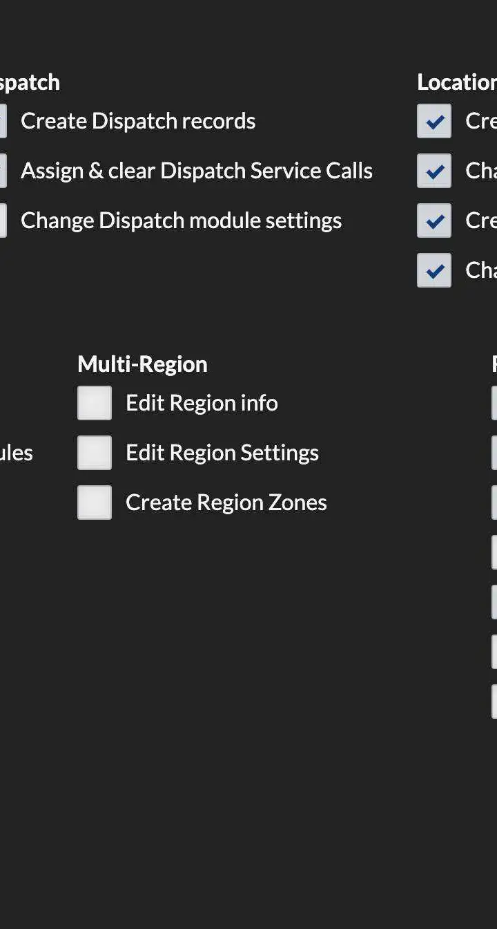 User Permissions List