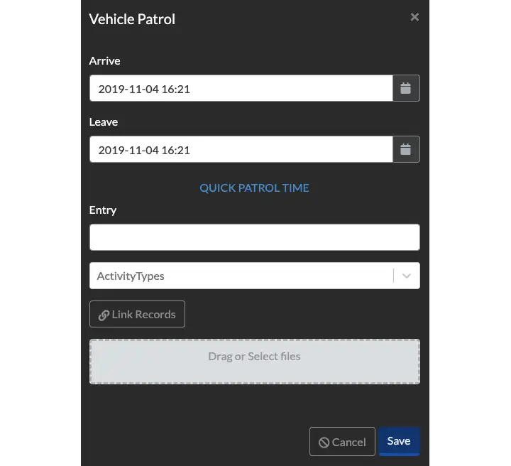 Report Entry Form
