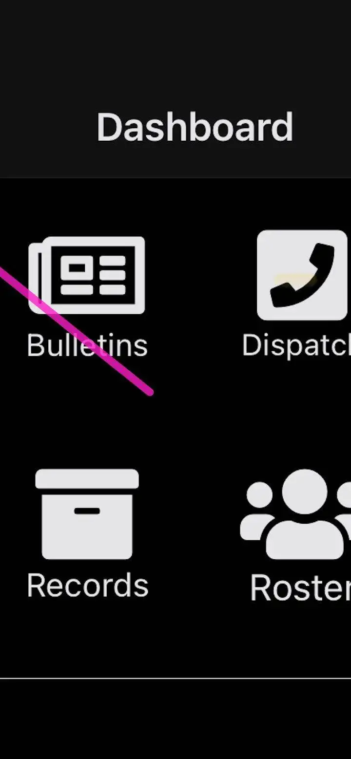 Mobile App's switch region icon highlighted by an arrow.