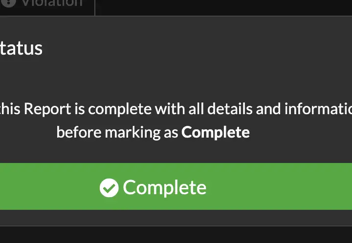 Complete Report Modal