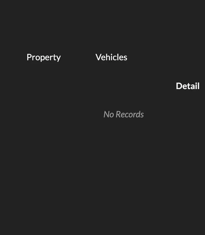 THERMS Records View, no records