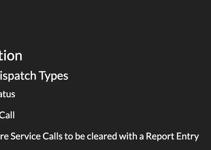 Dispatch record