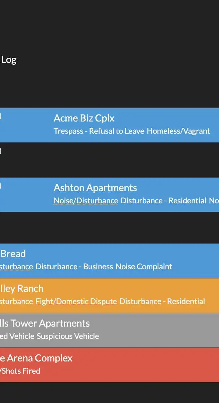 Active Dispatches view