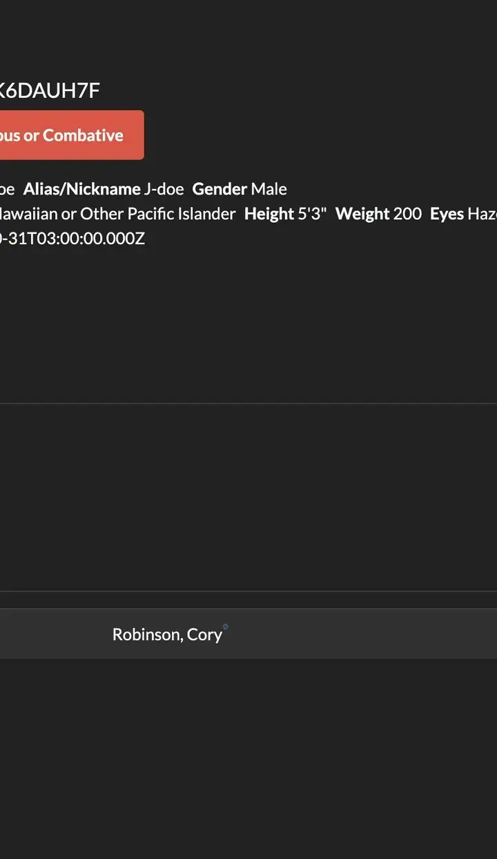 Person Record Screen View