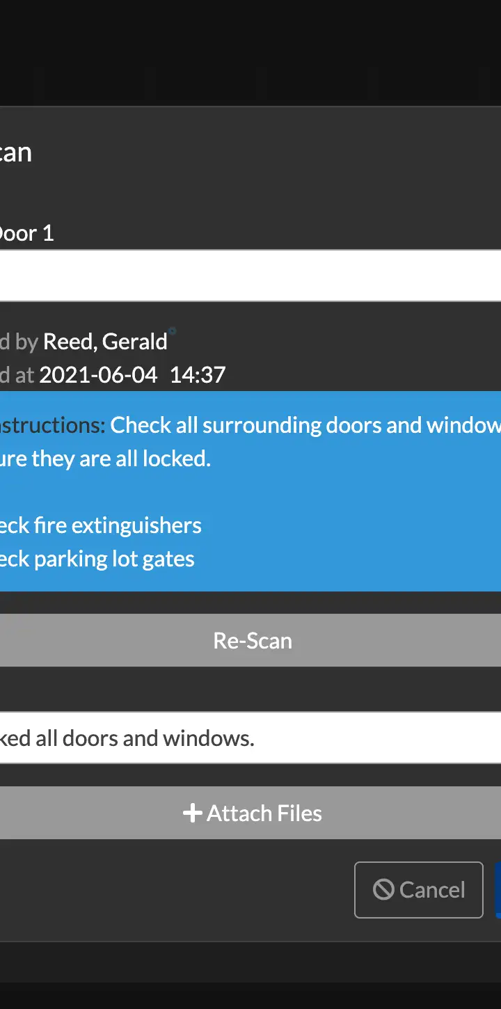 A New Scan Tag form showing instructions.