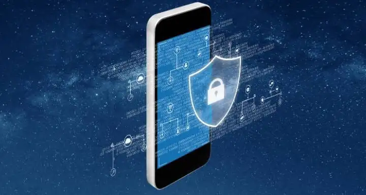 phone with lock over the screen